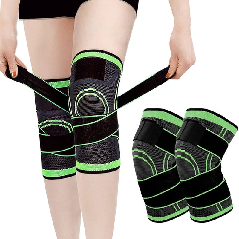 Knee Cap with Elastic (Green) 1 Pair
